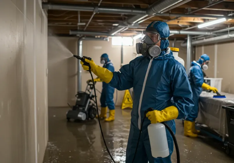 Basement Sanitization and Antimicrobial Treatment process in Burkesville, KY